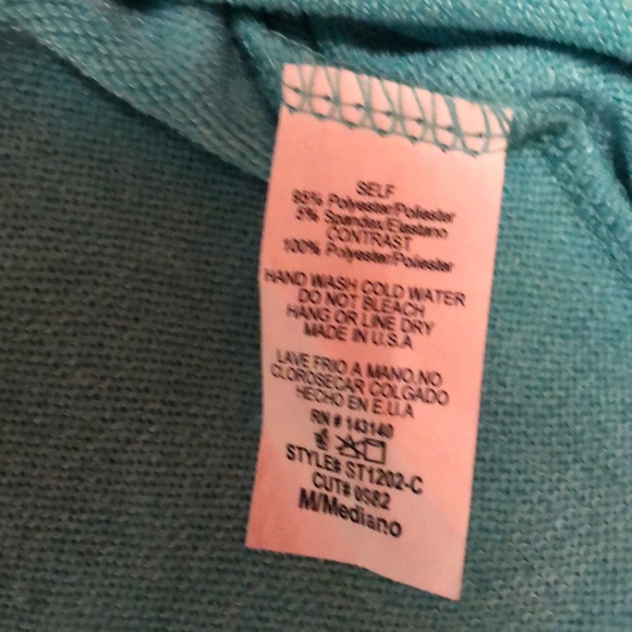 Mint Green Sweater with Sequined Aztec Sleeves - Picture 3 of 3